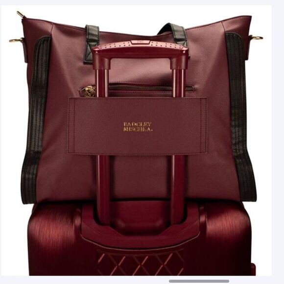 Badgley Mischka Rose XL Vegan Leather Travel Tote Weekender Bag - Picture 5 of 16